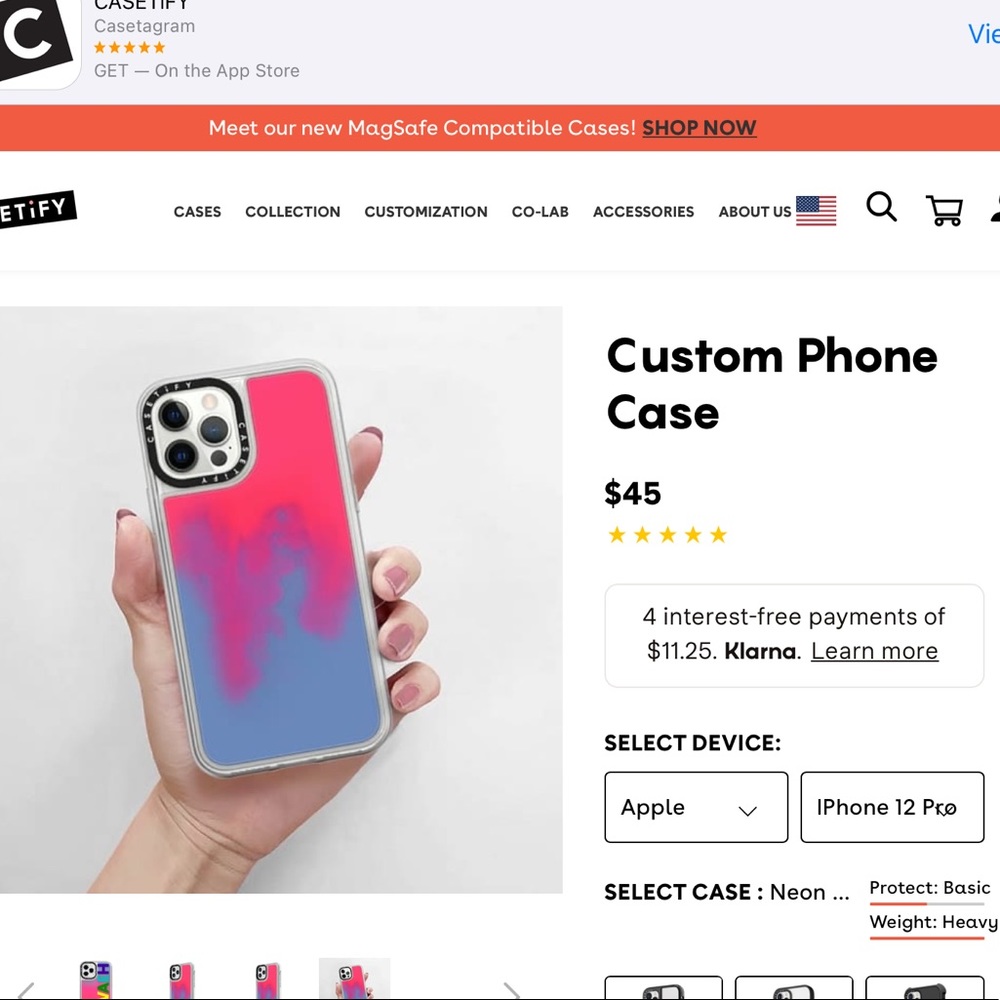 Brand new custom casetify iPhone 12 Pro case